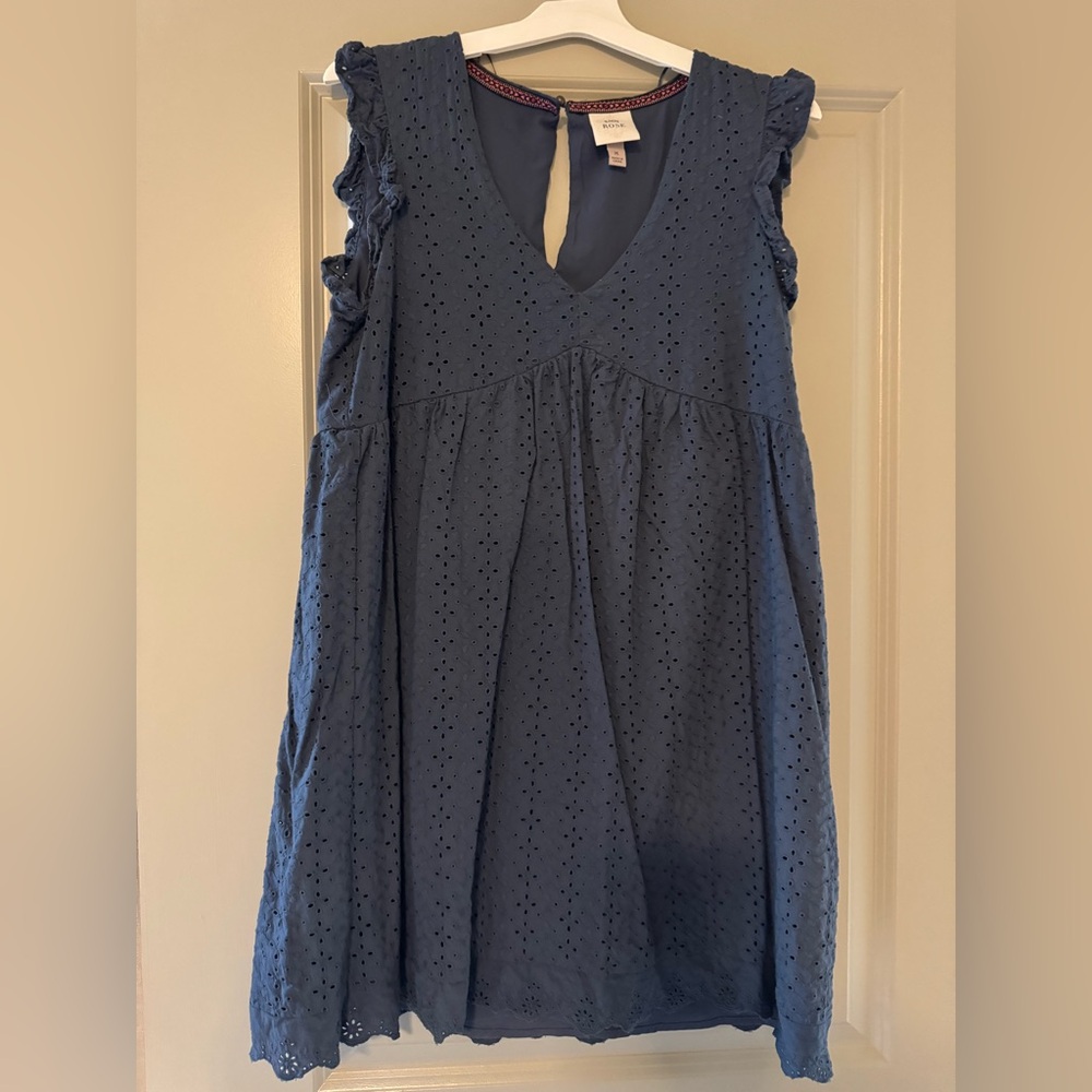 Knox Rose Navy Eyelet Women’s Dress